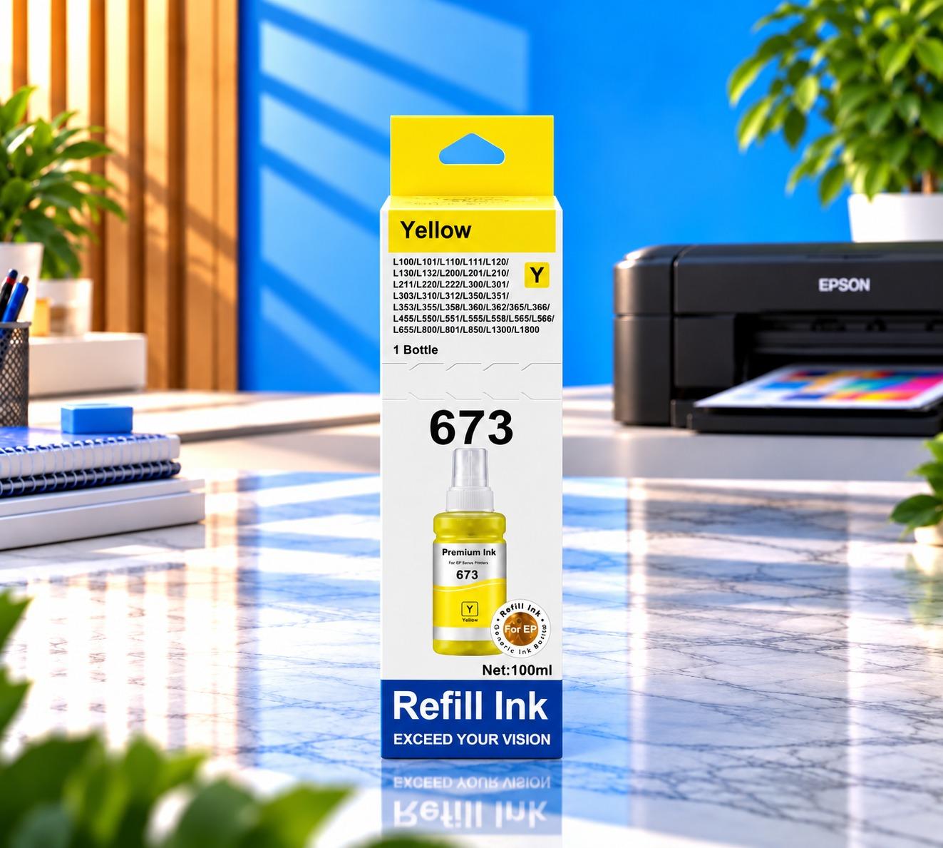 Epson 673 Yellow Premium (100ml), şəkil 1