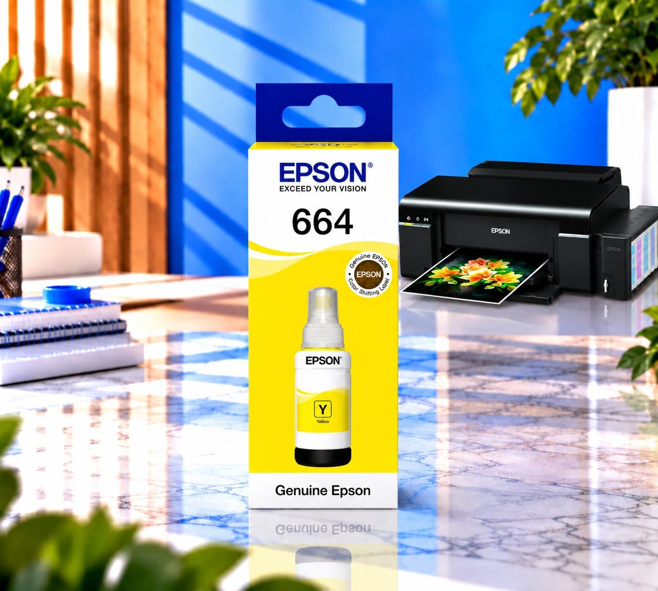 Canon EcoTank 664 Yellow Orijinal, şəkil 1