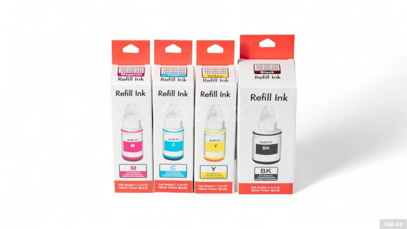 Canon GI-490 mürəkkəb komplekt (Black, Cyan, Magenta, Yellow), şəkil 1