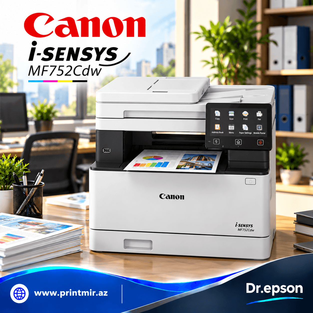 Canon Laser printer i-Sensys MF752Cdw /MFP/ A4, şəkil 1