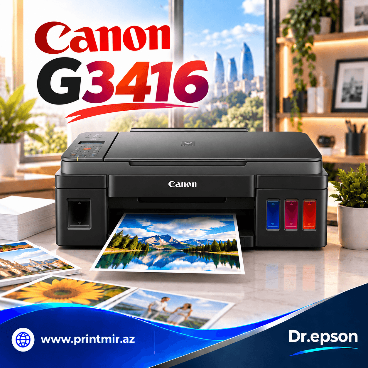 Canon InkJet MFP PIXMA G3416 /Color/ A4/ USB, şəkil 1