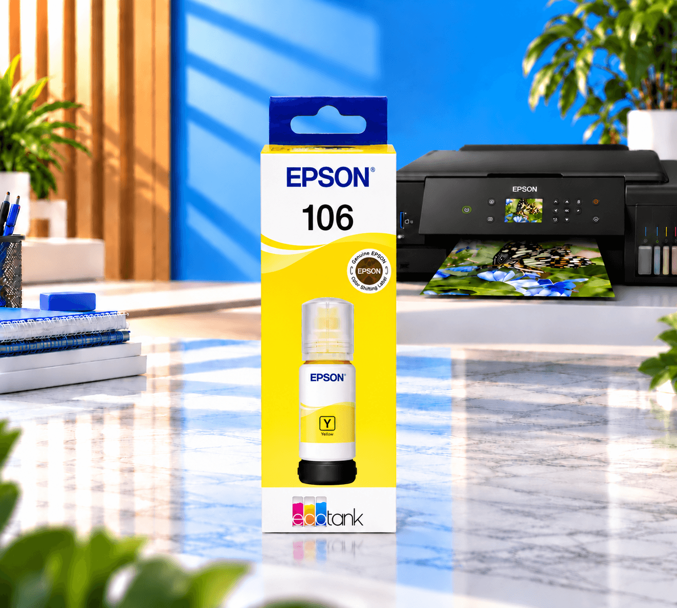 Epson EcoTank 106 Yellow Orijinal, şəkil 1