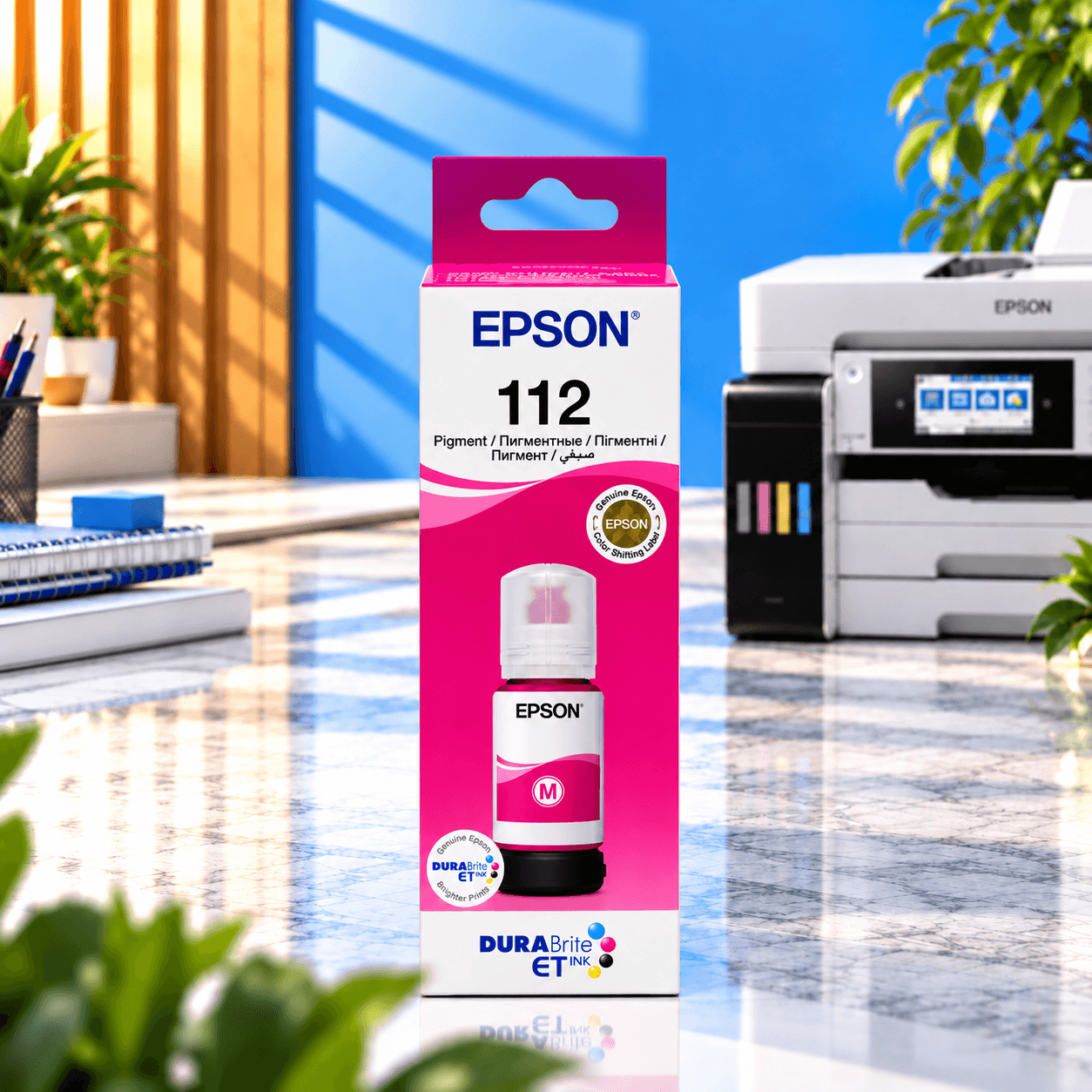 Epson EcoTank 112 Magenta Orijinal, şəkil 1