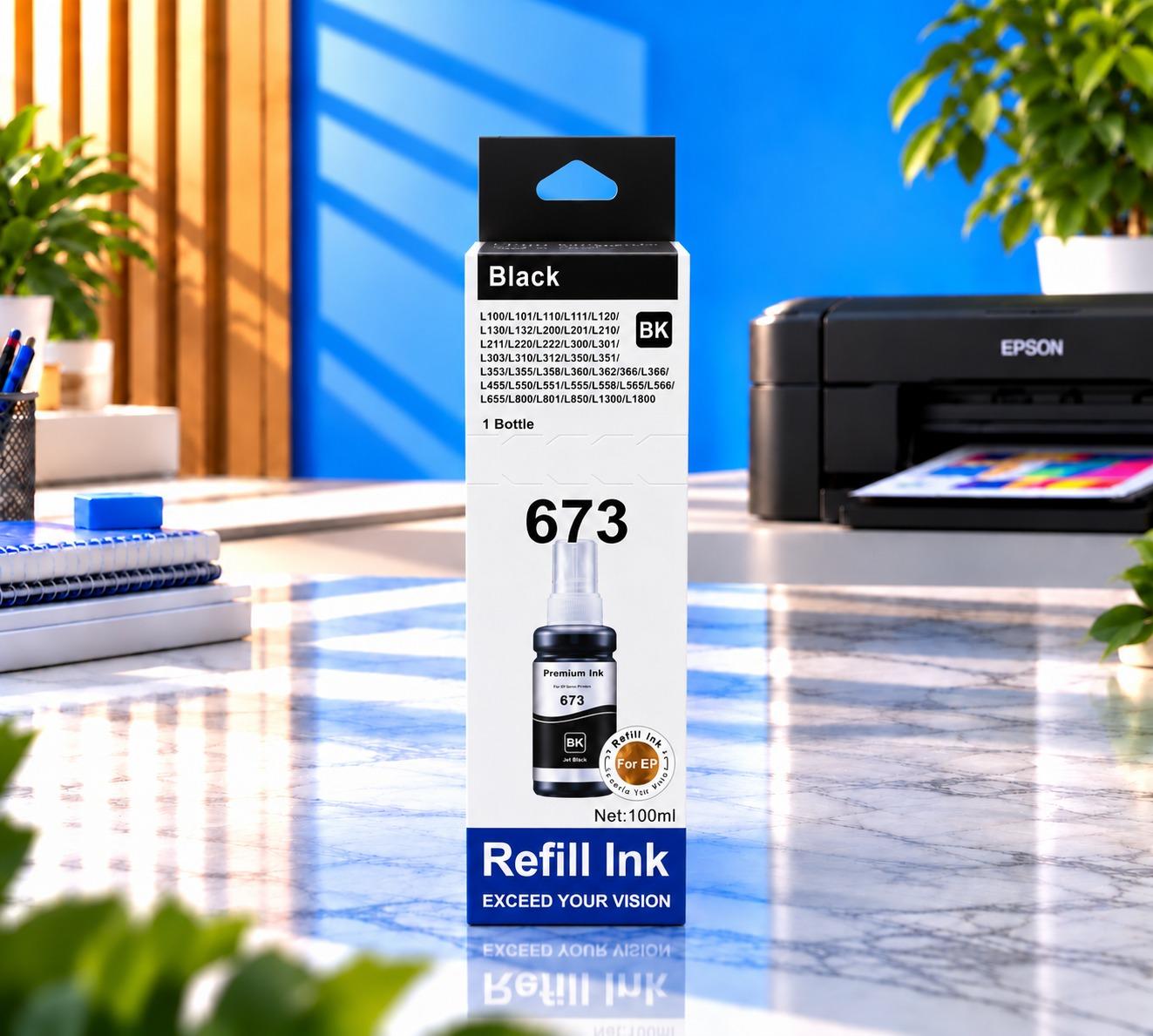 Epson 673 BK Premium (100ml), şəkil 1