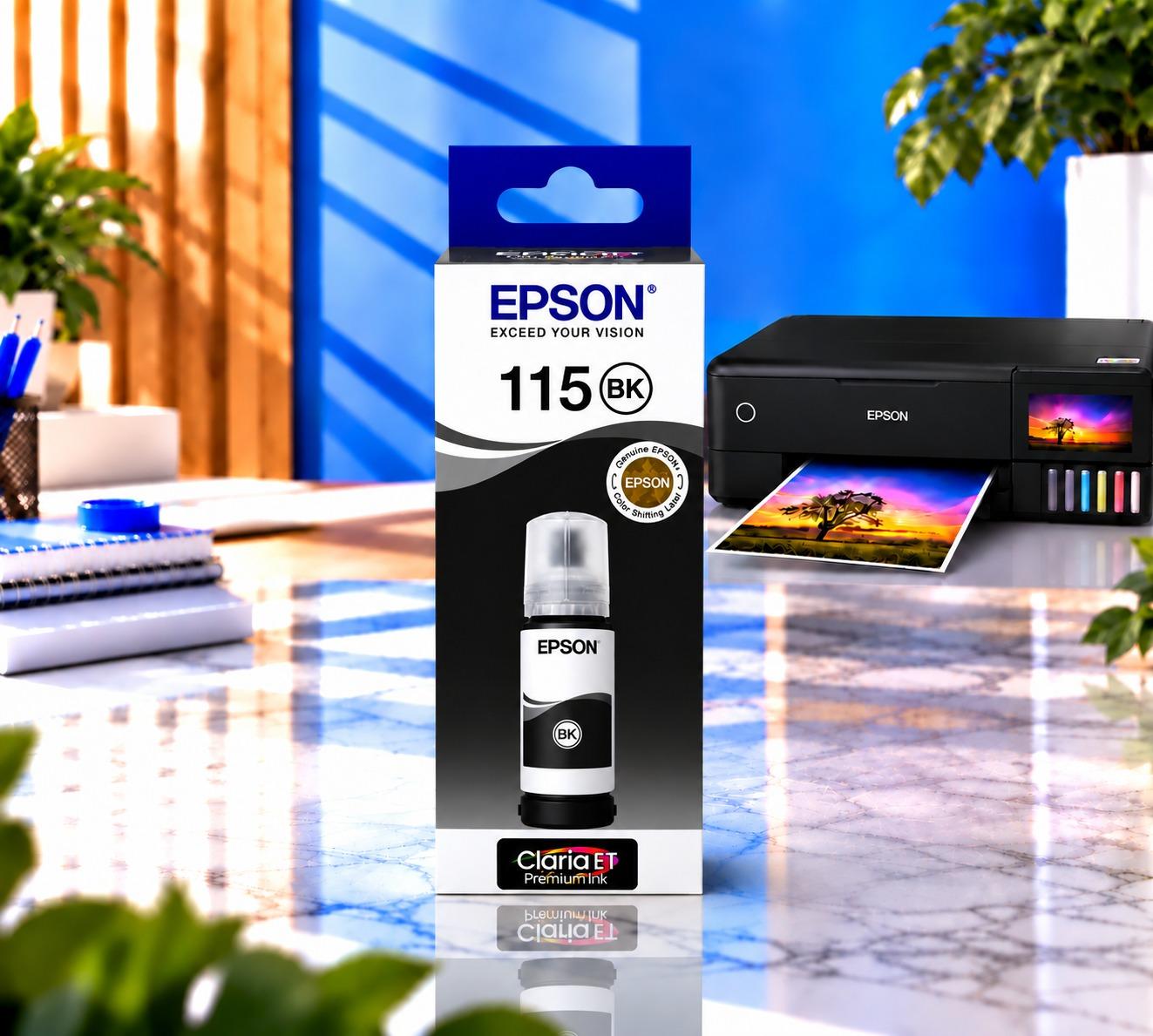 Epson EcoTank 115 Photo Black Orijinal, şəkil 1