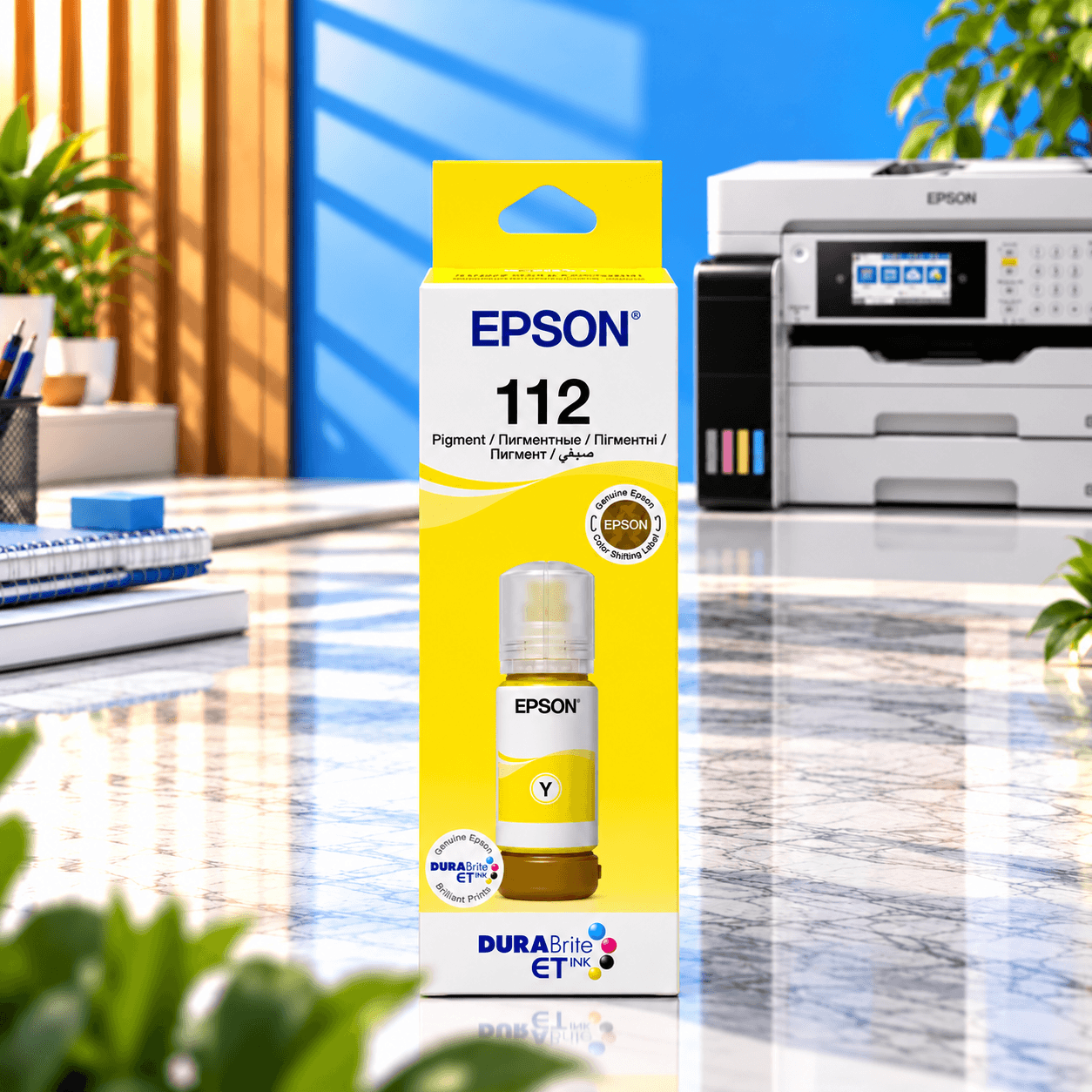 Epson EcoTank 112 Yellow Orijinal, şəkil 1