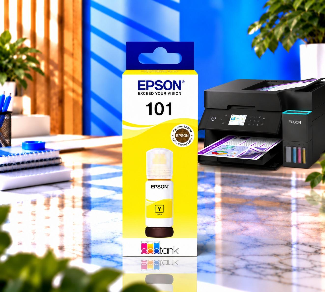 Epson EcoTank 101 Yellow Orijinal, şəkil 1