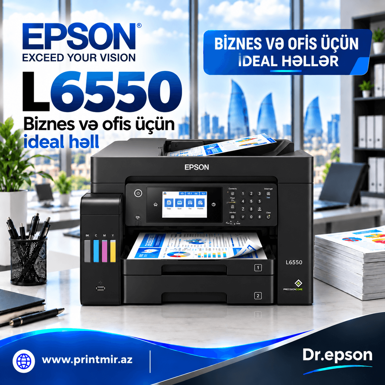 Epson printer L6550 CIS C11CJ30404, şəkil 1