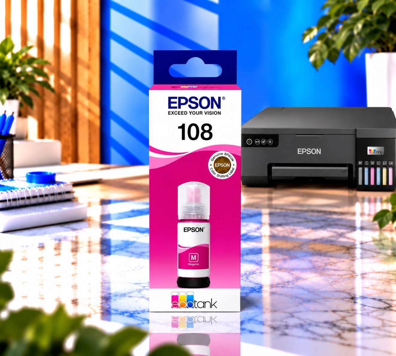 Epson EcoTank 108 Magenta Orijinal, şəkil 1
