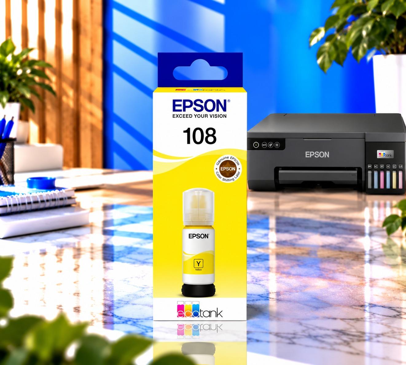 Epson EcoTank 108 Yellow Orijinal, şəkil 1