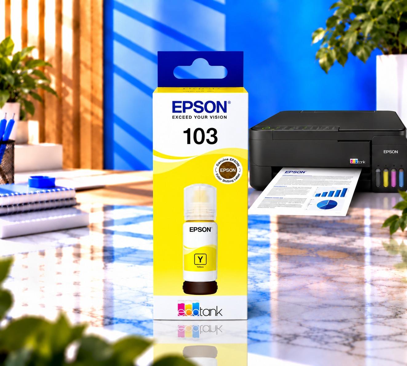 Epson EcoTank 103 Yellow Orijinal, şəkil 1
