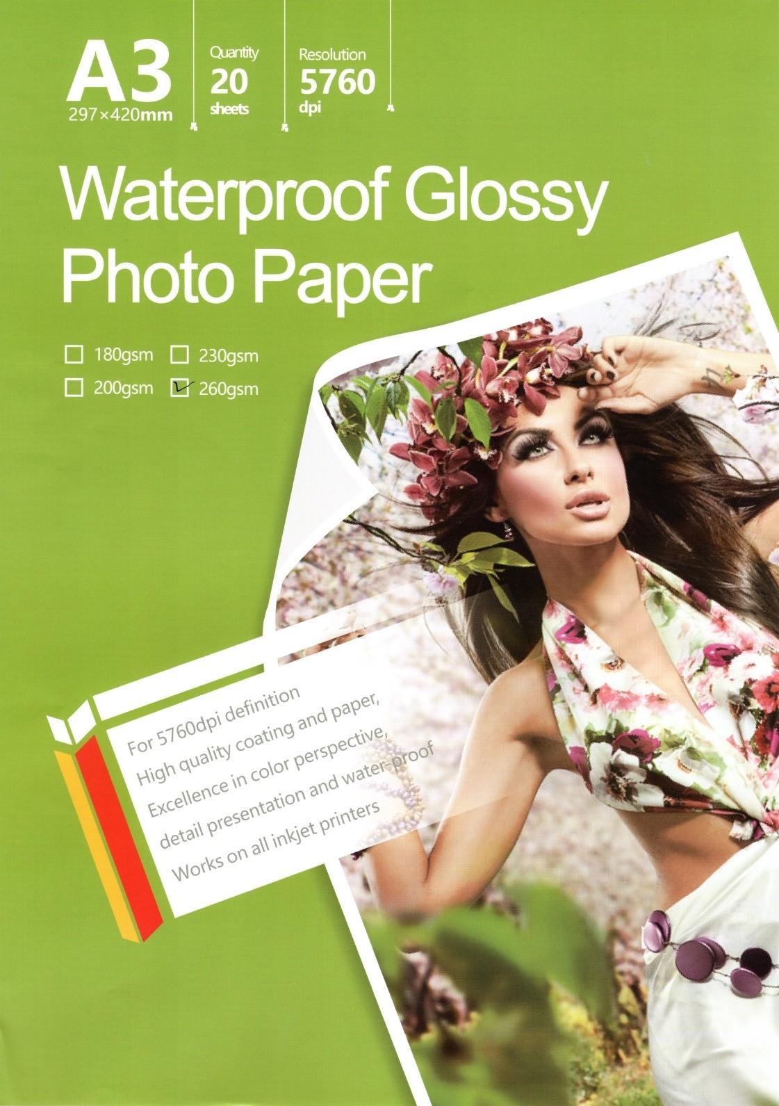 A3- 260gsm single side glossy photo paper, şəkil 1