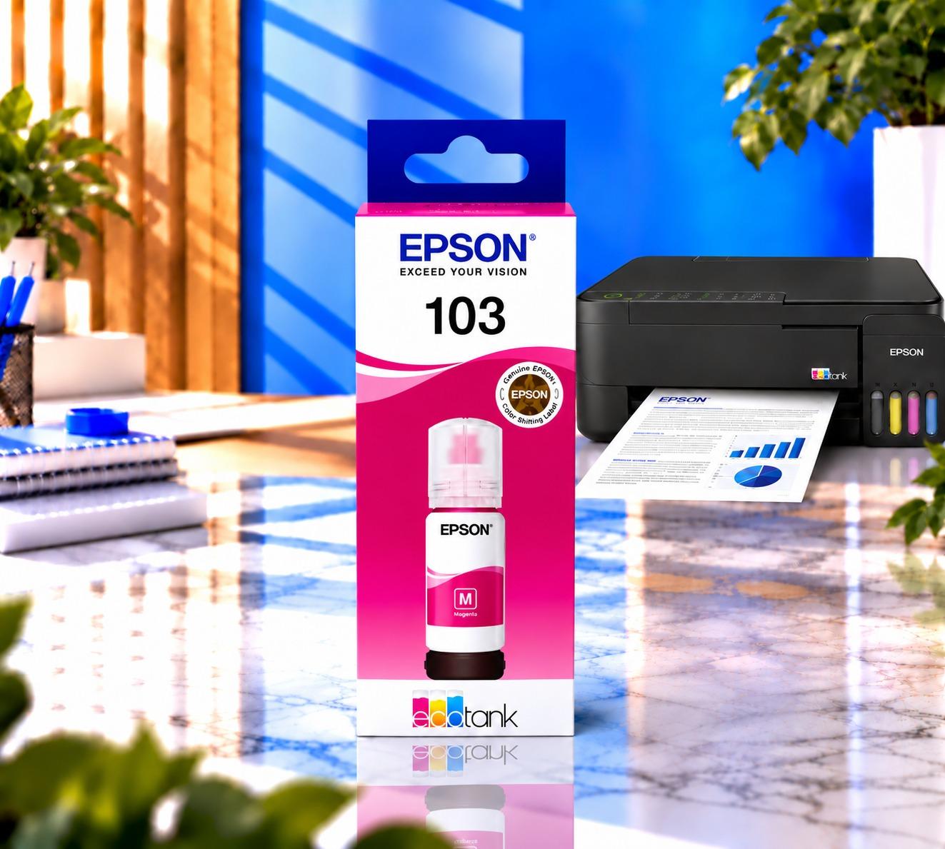 Epson EcoTank 103 Magenta Orijinal, şəkil 1