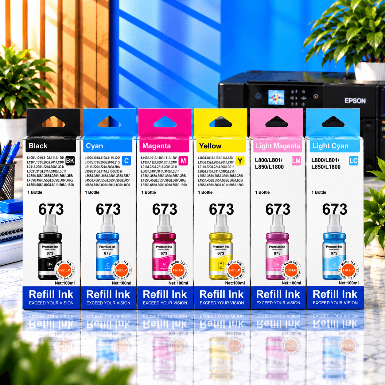 Epson 673 Premium Komplekt (100ml), şəkil 1