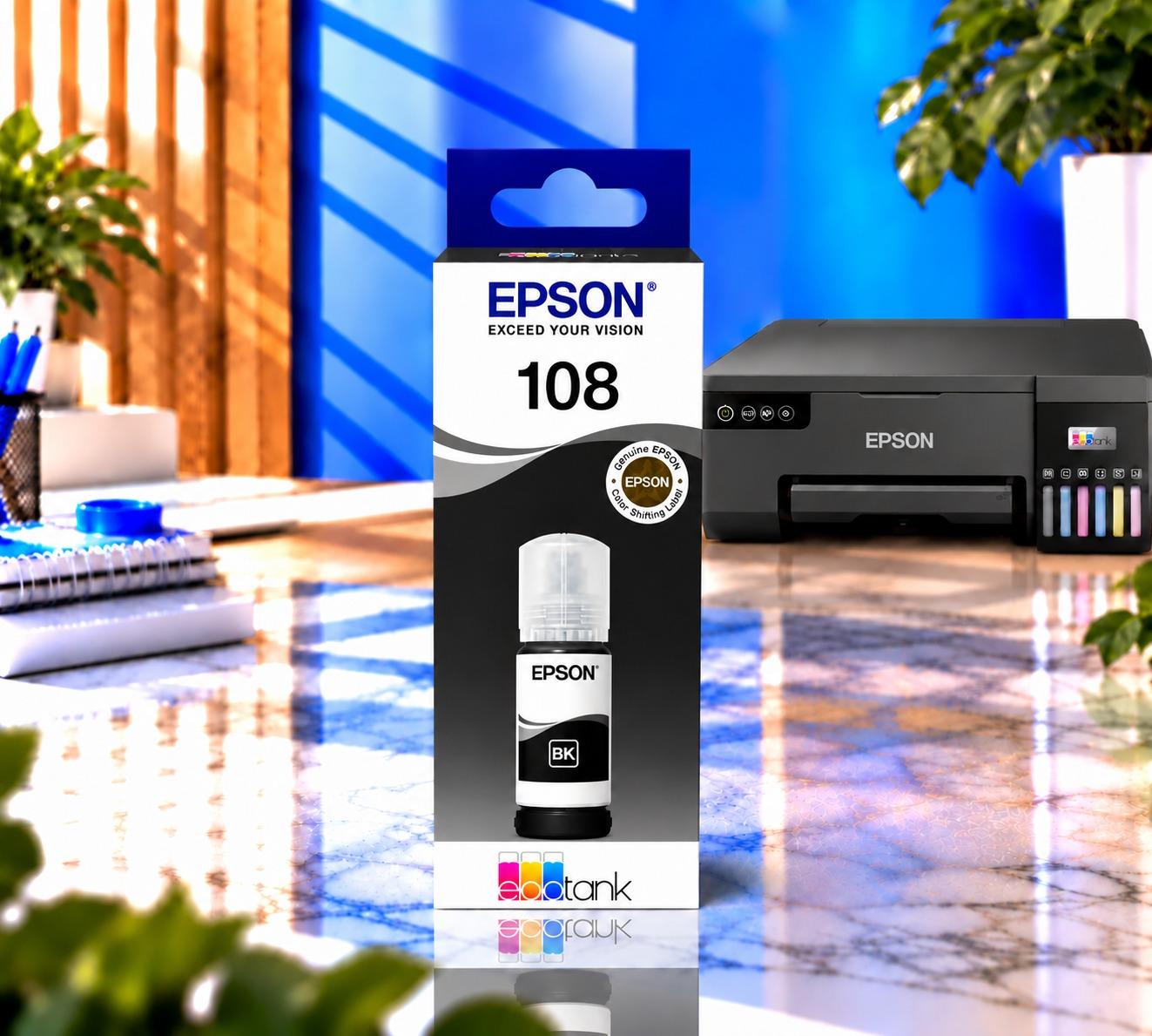 Epson EcoTank 108 Black Orijinal, şəkil 1
