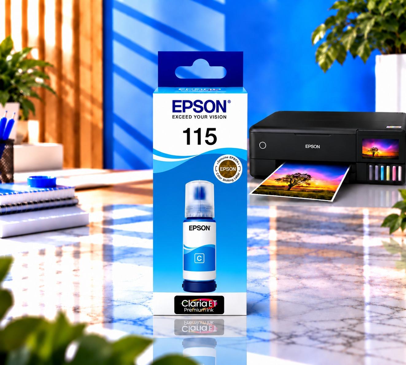 Epson EcoTank 115 Cyan Orijinal, şəkil 1