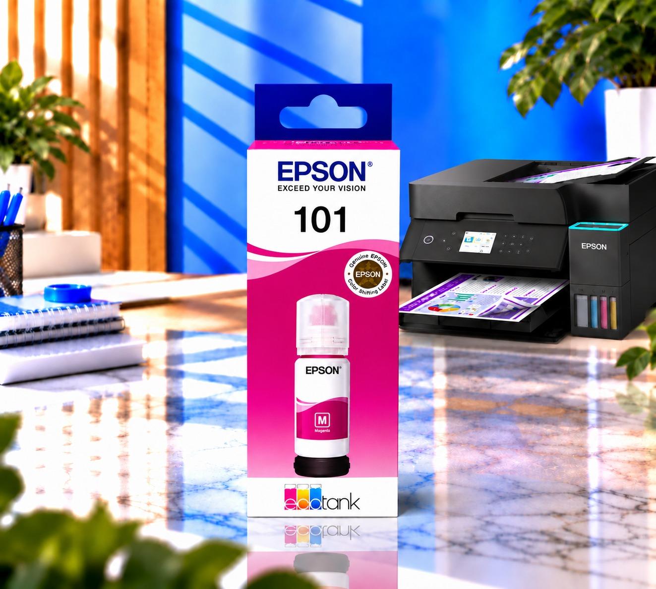 Epson EcoTank 101 Magenta Orijinal, şəkil 1