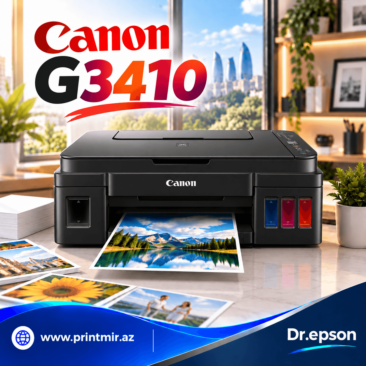Canon InkJet MFP PIXMA G3410 /Color/ A4/ USB, şəkil 1