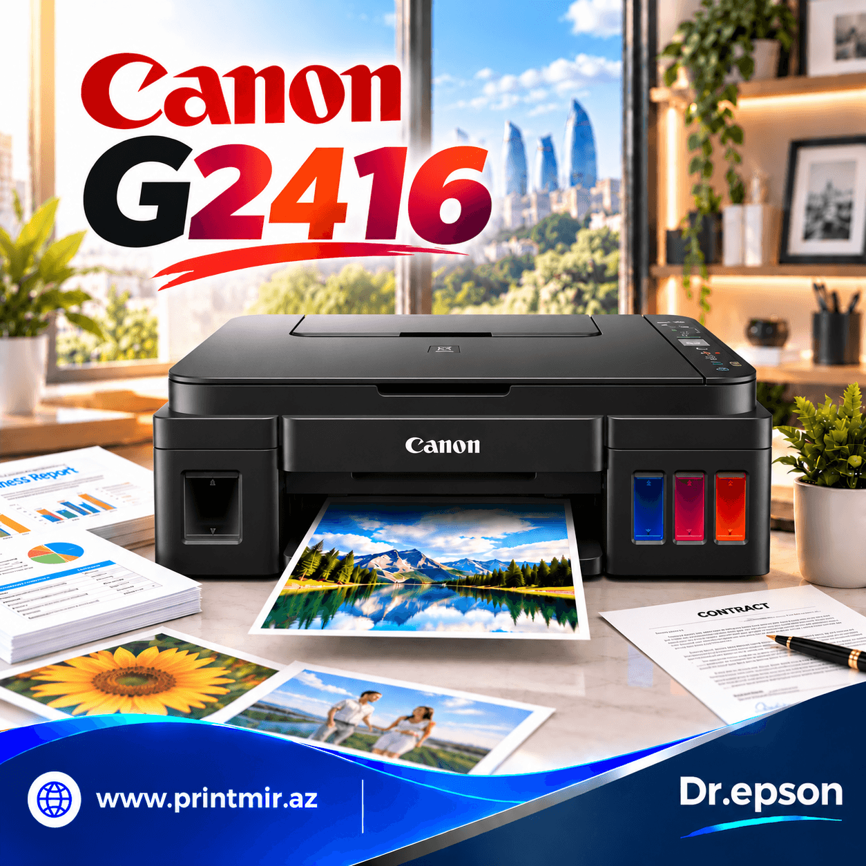 Canon InkJet MFP PIXMA G2416 /Color/ A4/ USB, şəkil 1
