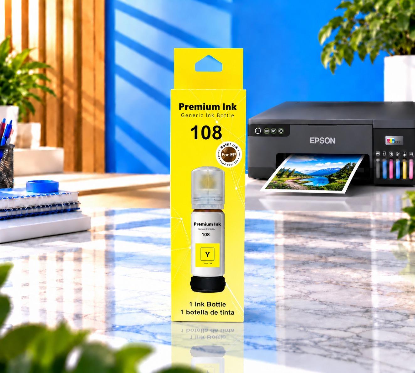 Epson EcoTank 108 Yellow Premium, şəkil 1