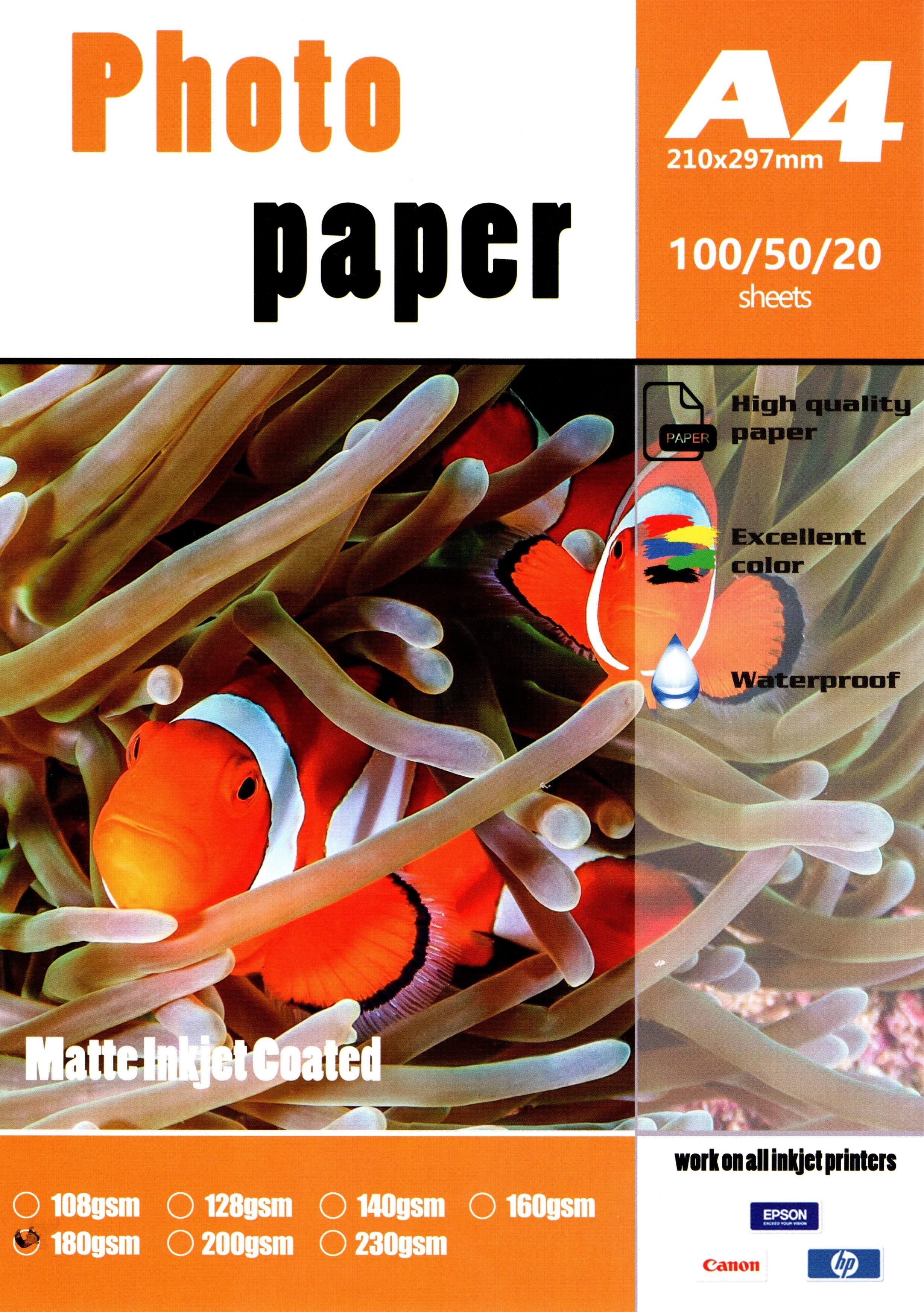 180gsm single side matte photo paper, şəkil 1