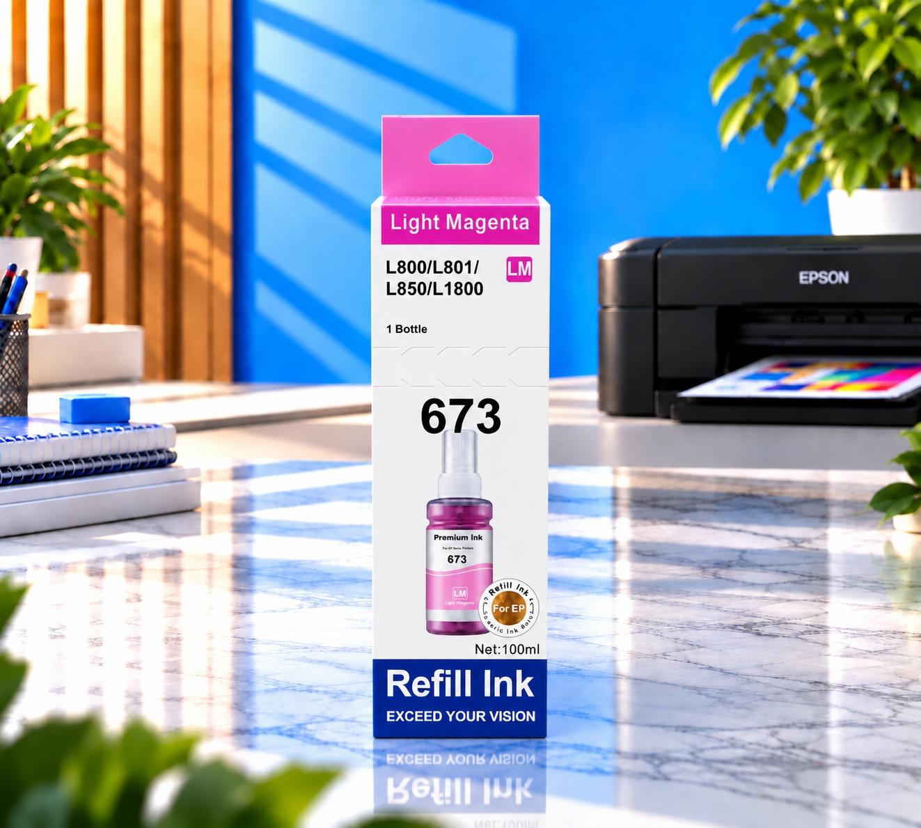Epson 673 Light Magenta Premium (100ml), şəkil 1