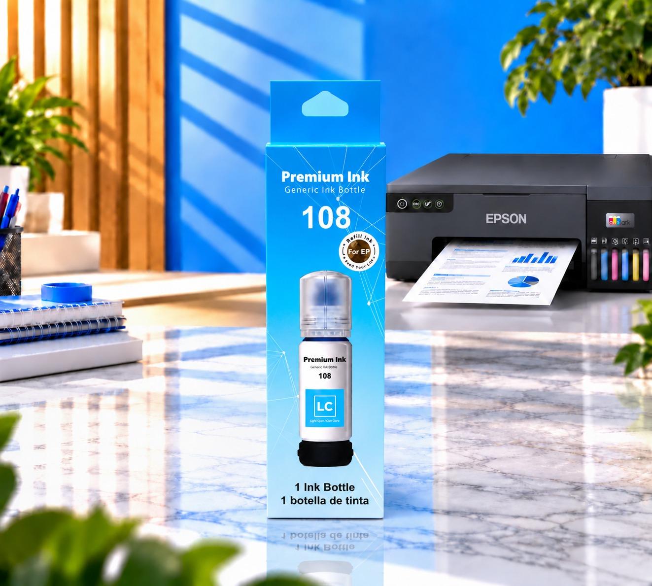 Epson EcoTank 108 Light Cyan Premium, şəkil 1