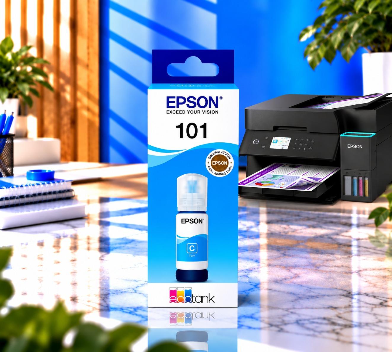 Epson EcoTank 101 Cyan Orijinal, şəkil 1