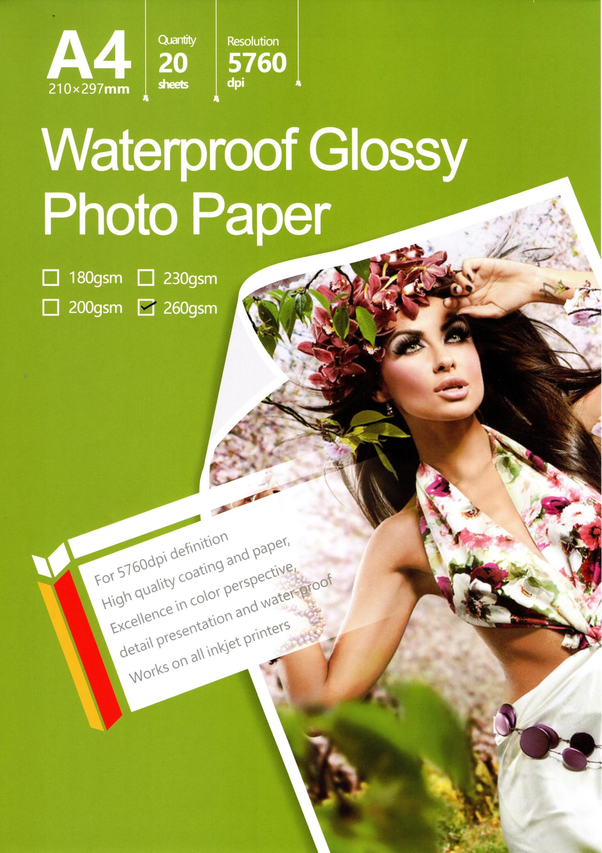 A4 - 260gsm single side glossy photo paper, şəkil 1
