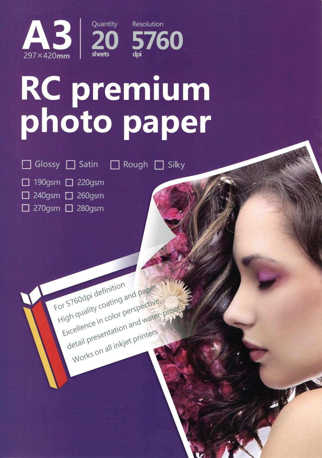 A3 - 260gsm RS photo paper-glossy, şəkil 1