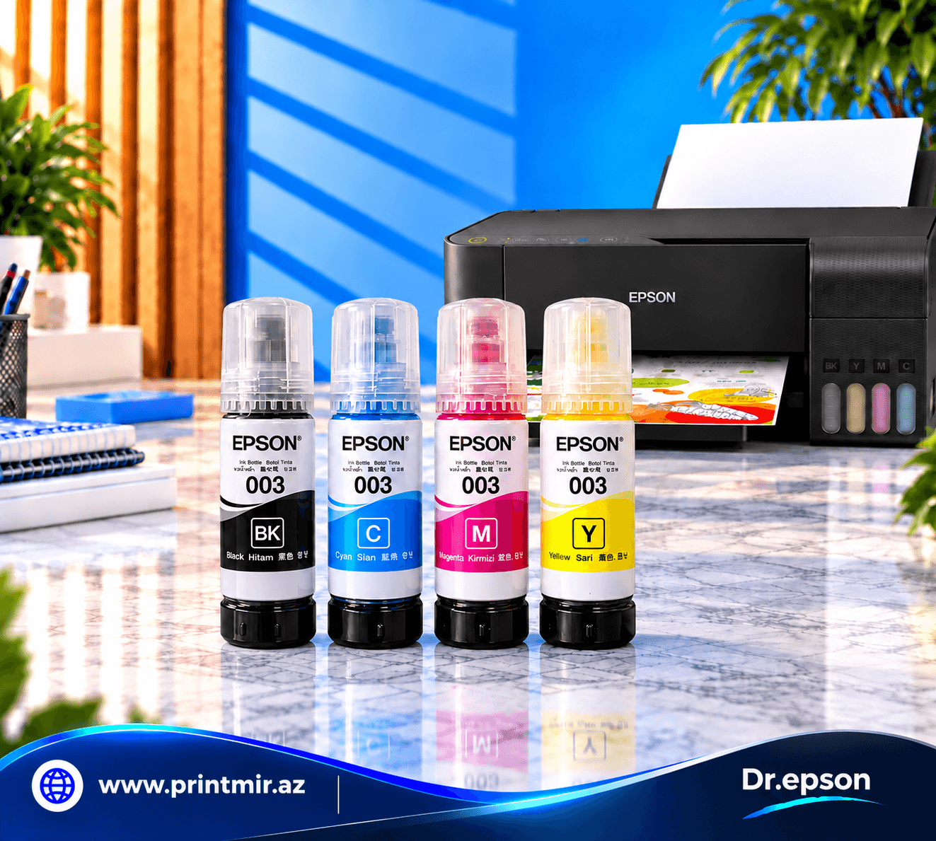 Epson EcoTank 003 Orijinal Komplekt, şəkil 1
