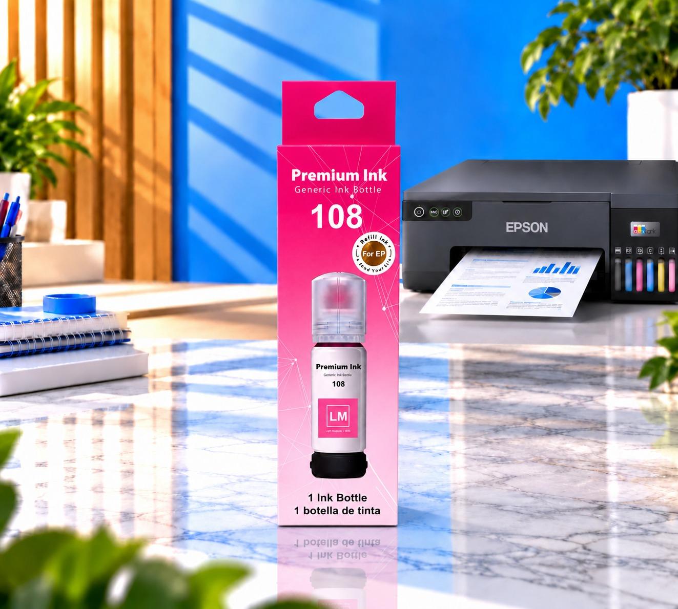 Epson EcoTank 108 Light Magenta Premium, şəkil 1