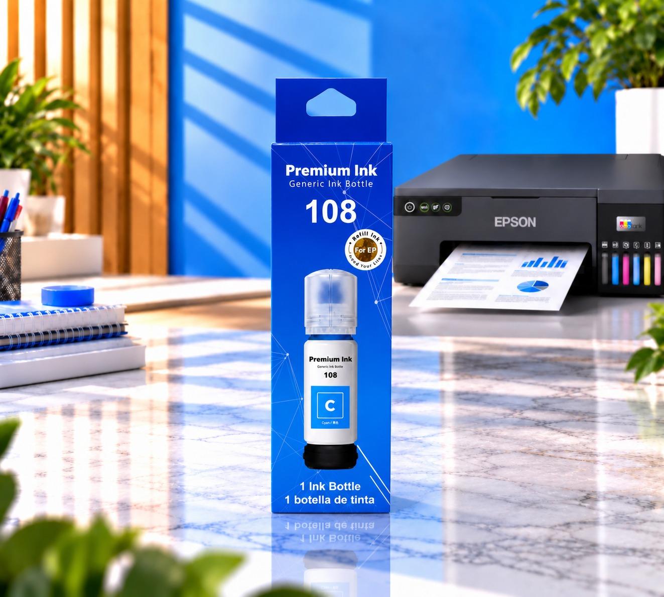 Epson EcoTank 108 Cyan Premium, şəkil 1