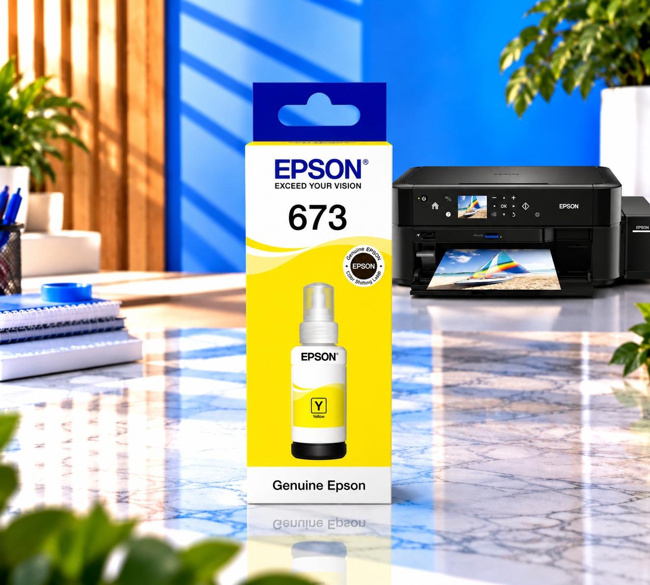 Epson EcoTank 673 Yellow Orijinal, şəkil 1