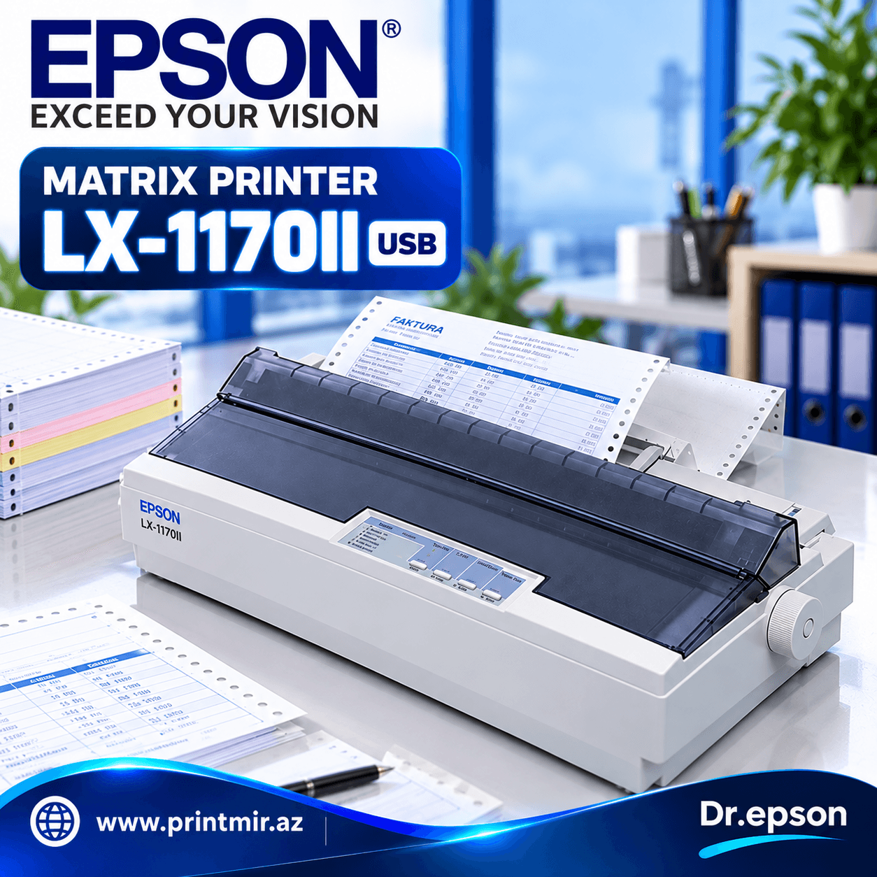 Epson Matrix Printer LX-1170II USB, şəkil 1