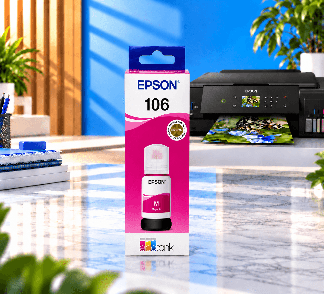Epson EcoTank 106 Magenta Orijinal, şəkil 1